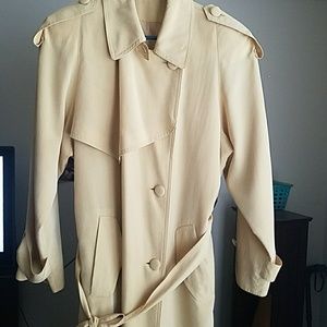 Long yellow rain coat